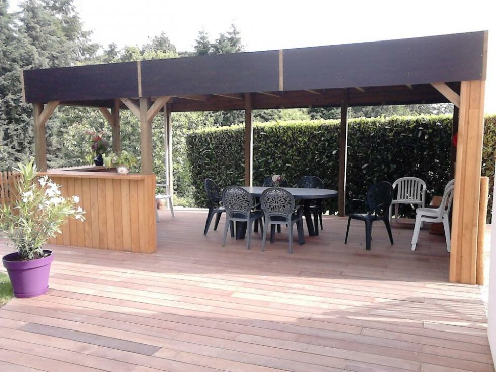 terrasse bois cumaru Luitré cuisine d'été